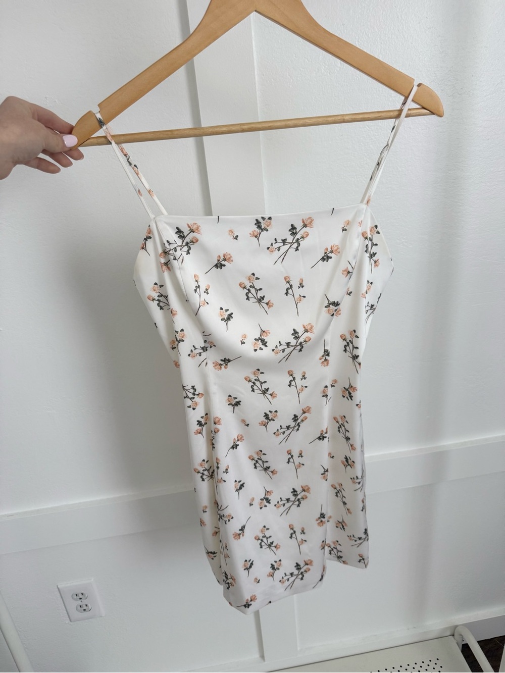 Aritzia Sunday Best Floral Satin Mini Dress